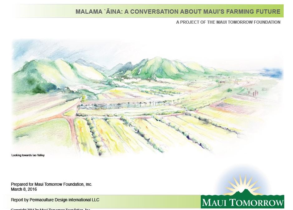 The Mālama ‘Āina vision for Maui’s Former Sugarcane Lands